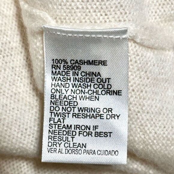 Antonio Melani Tina Cutout Cashmere Sweater Ivory XS Contemporary Minimalist - Picture 8 of 8